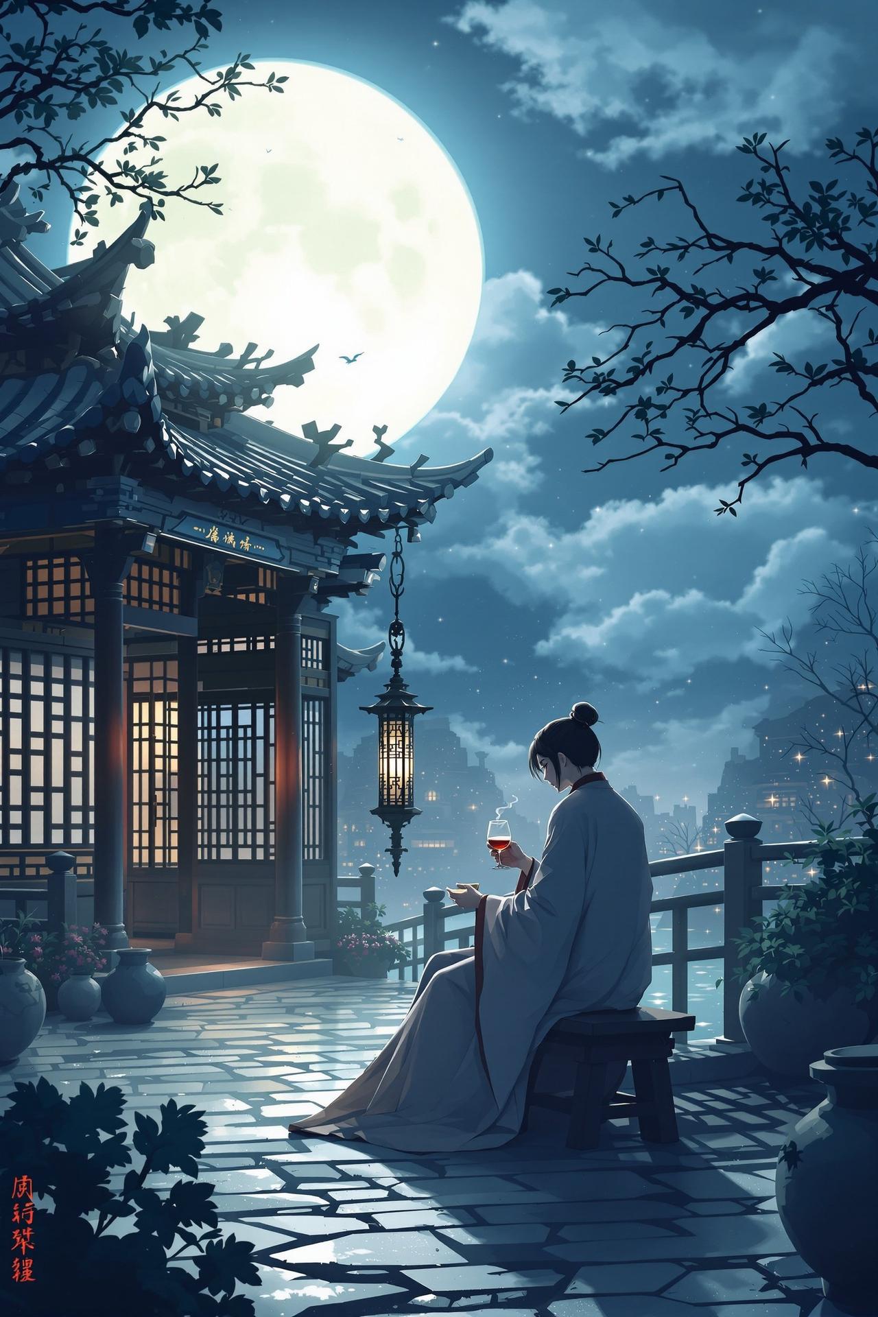 月下独酌 - 六漫画精选番剧 月下独酌 - 六漫画武侠言情番剧封面